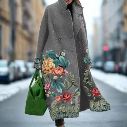 Women's Printed Oversized Longline Coat