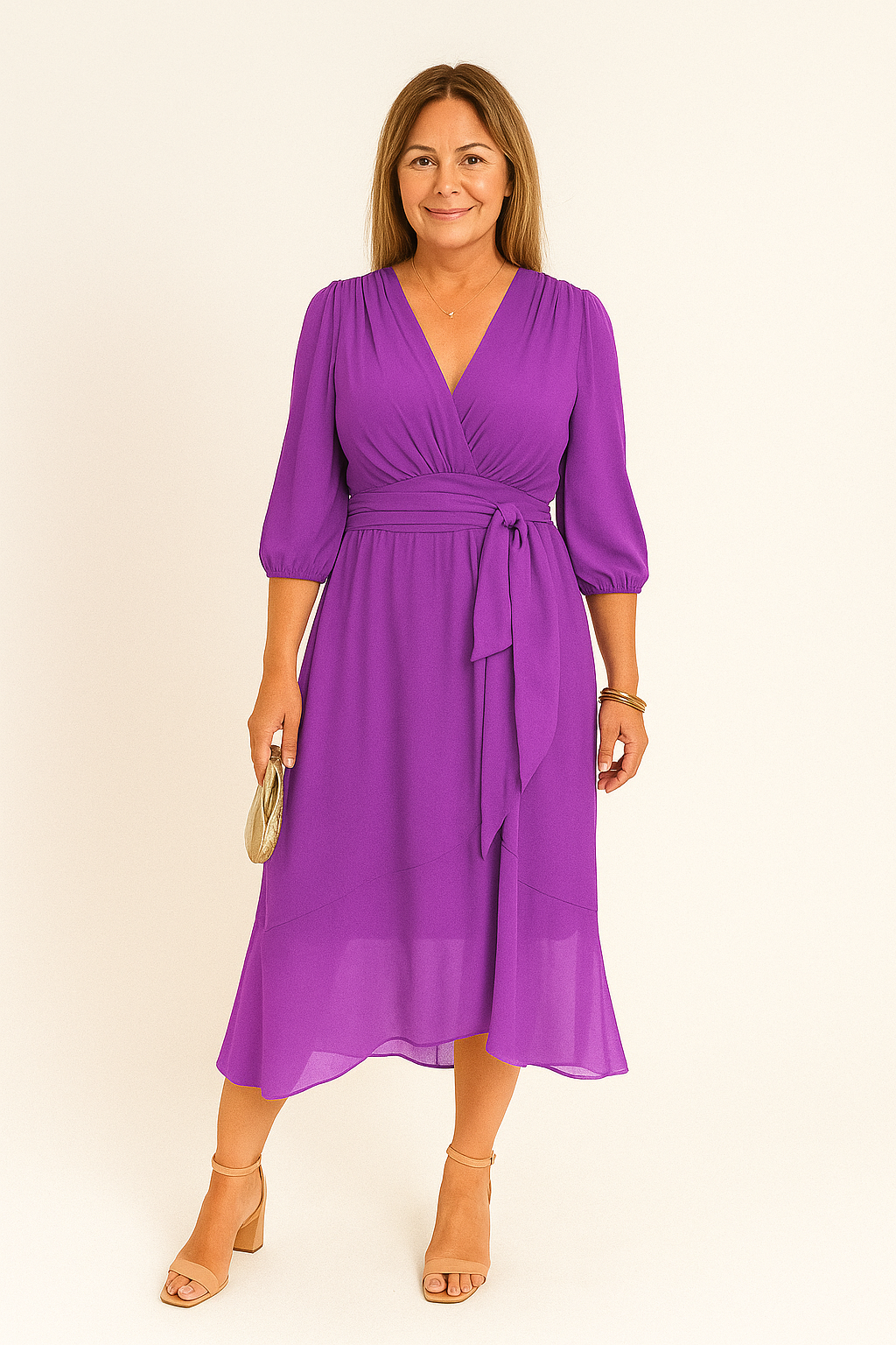 Muslin V-Neck Dress – Lightweight, Flowing, Elegant Fit