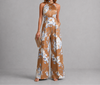 Women's Floral Halter Neck Wide Leg Jumpsuit