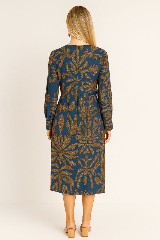 Timeless A-Line Midi Dress – Sustainable, Breathable & Elegant