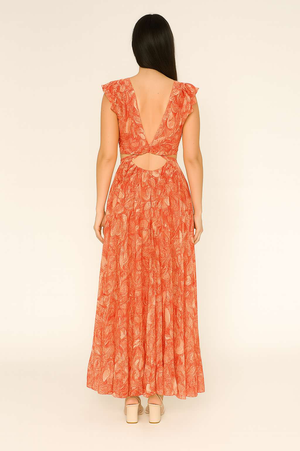 Printed Floral V-Neck Dress – Lightweight, Flattering Fit