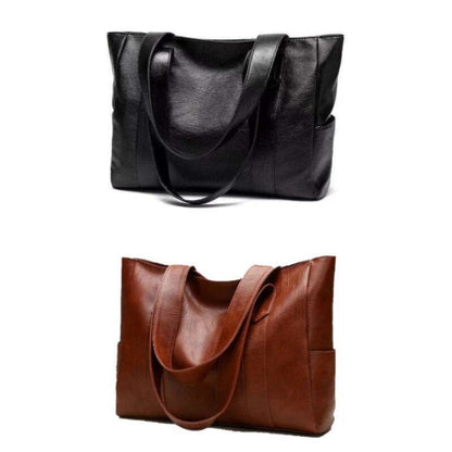 Vintage Large Tote Bag With Double Handles