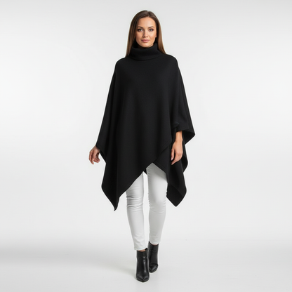 Women's Oversized Turtleneck Poncho Top