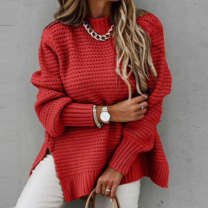 Women's Chunky Knit Turtleneck Jumper