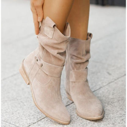Women's Slouchy Ankle Boots with Block Heel
