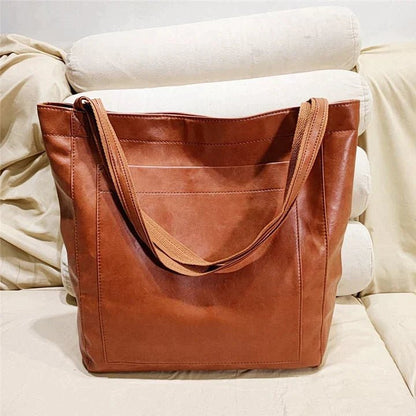 Large Structured Tote Bag With Front Pocket