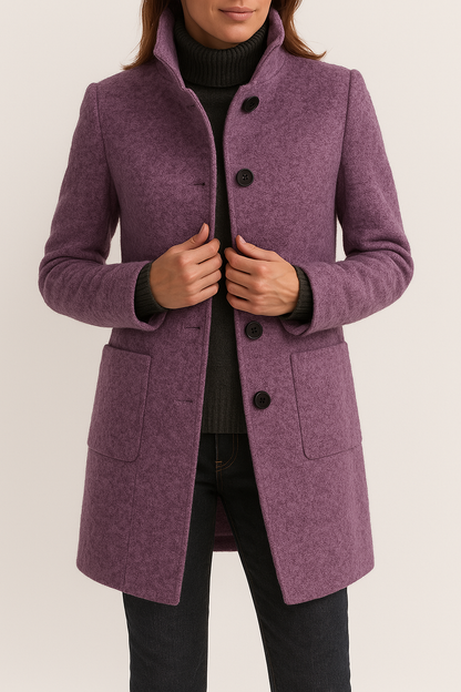 Women's Tailored Stand Collar Winter Coat