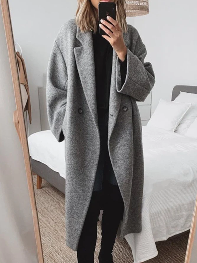 Women's Oversized Double Breasted Longline Winter Coat
