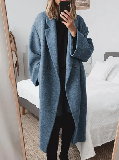 Women's Oversized Double Breasted Longline Winter Coat