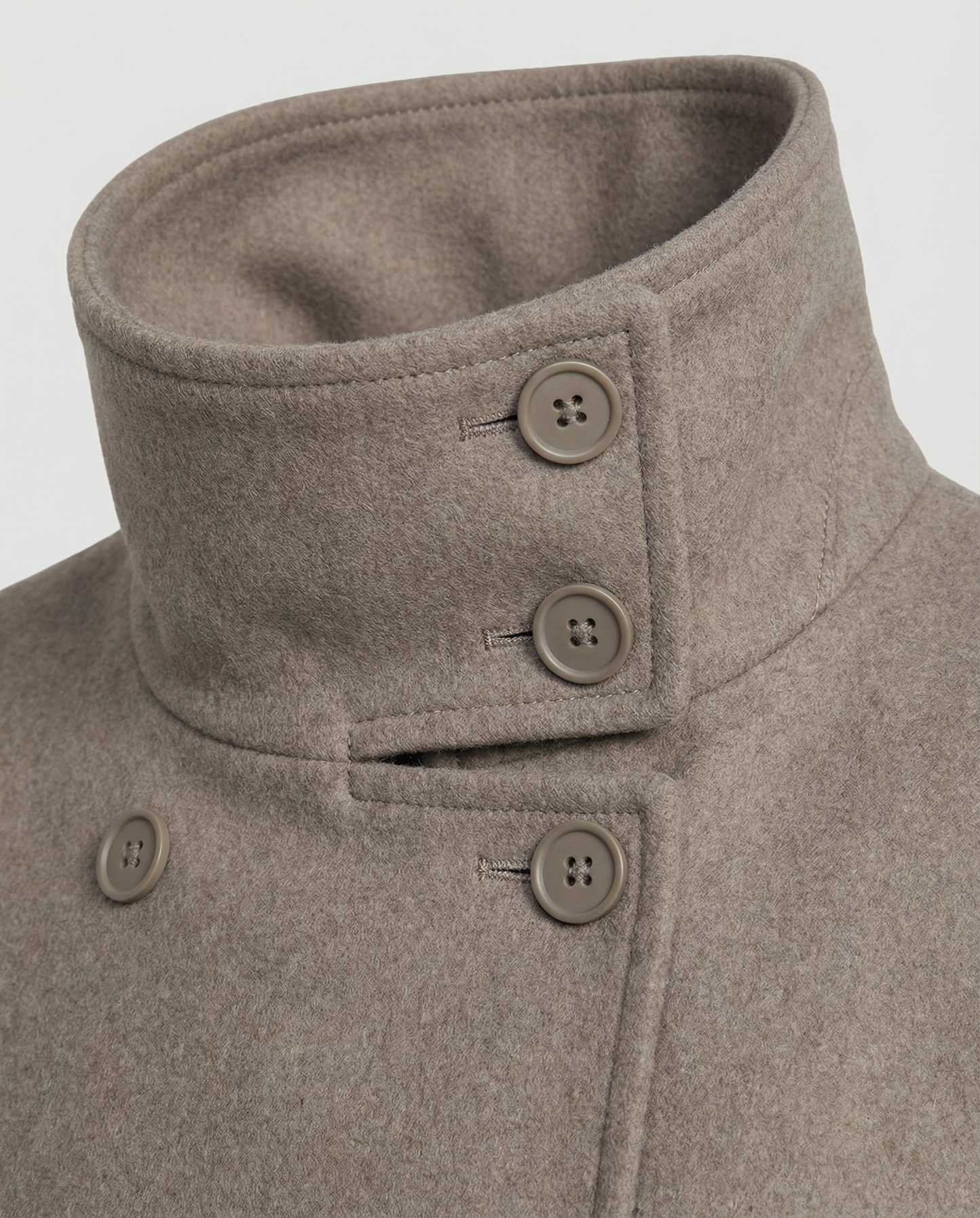 Women's Cropped Double Breasted Stand Collar Jacket