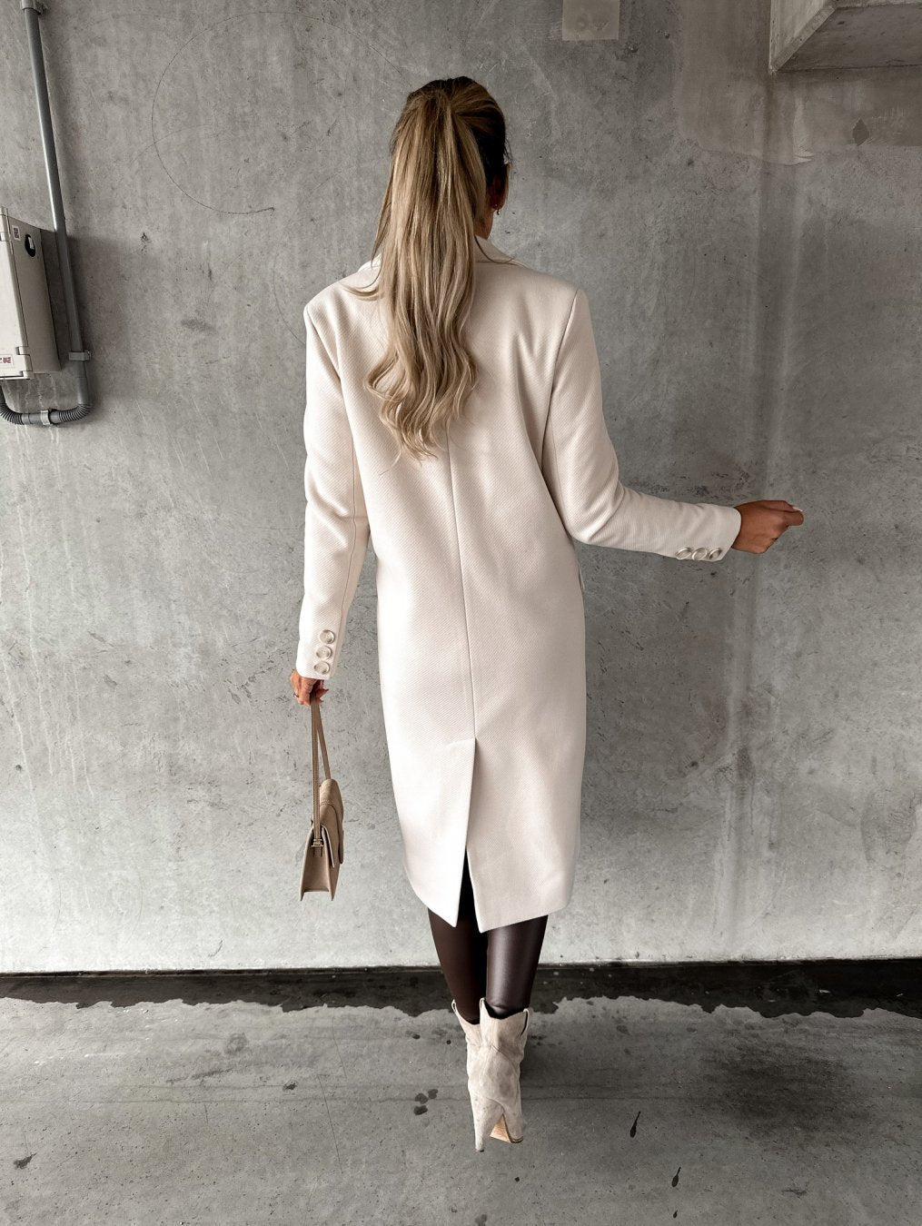 Women's Double Breasted Tailored Longline Coat