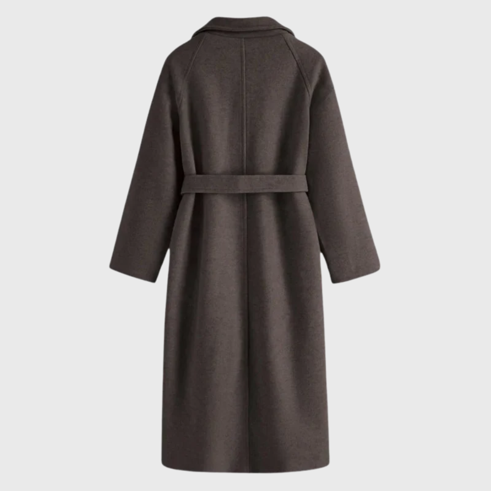 Women's Belted Wrap Longline Winter Coat