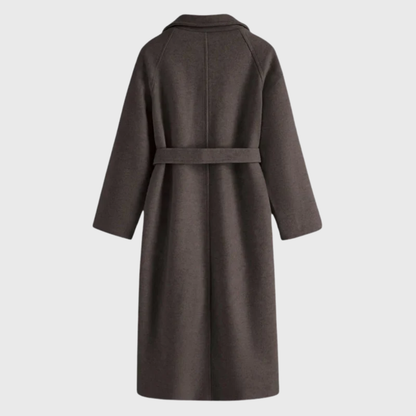Women's Belted Wrap Longline Winter Coat