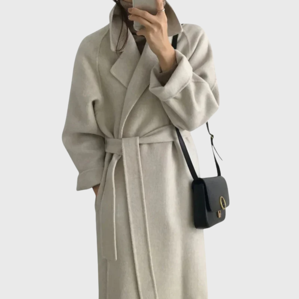 Women's Belted Wrap Longline Winter Coat
