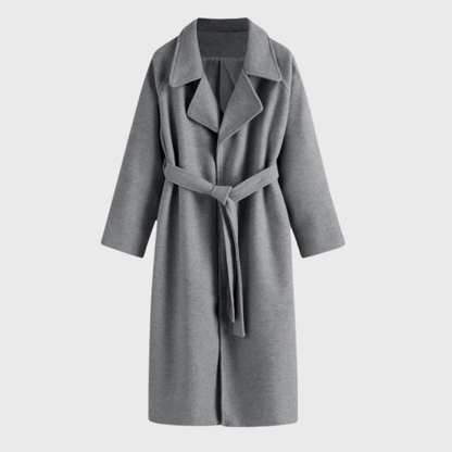 Women's Belted Wrap Longline Winter Coat
