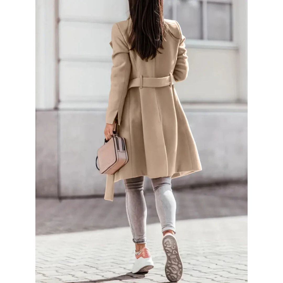 Women's Double Breasted Belted Trench Coat