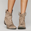 Western Ankle Boots With Low Heel