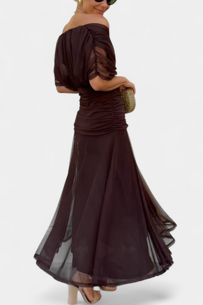 Elegant Pleated Maxi Dress