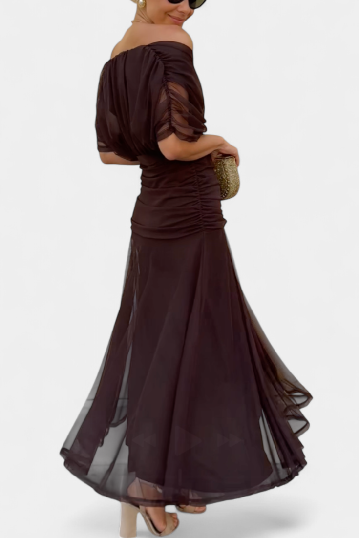 Elegant Pleated Maxi Dress