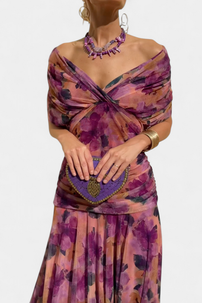 Elegant Pleated Maxi Dress