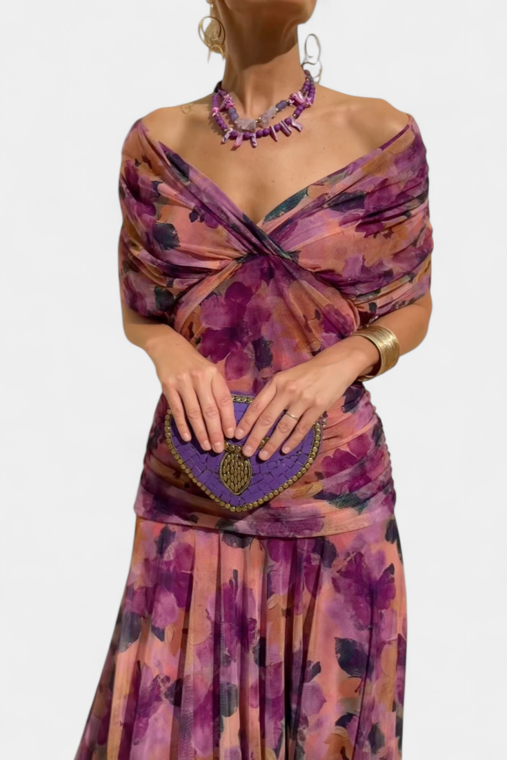 Elegant Pleated Maxi Dress