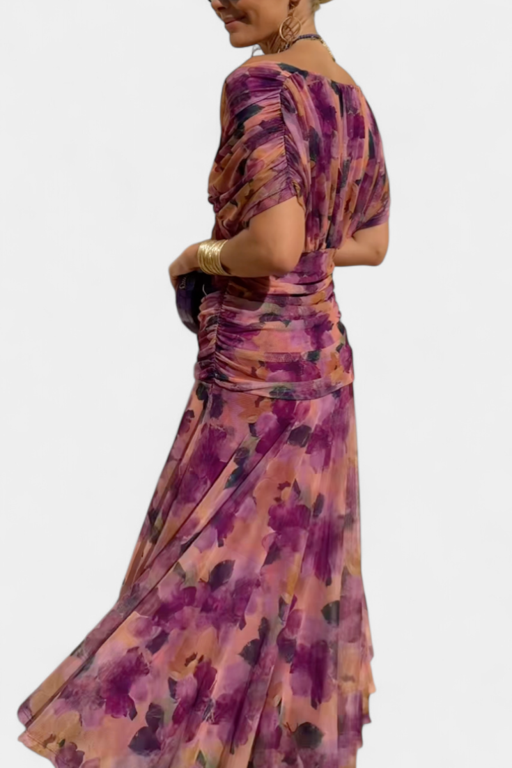 Elegant Pleated Maxi Dress