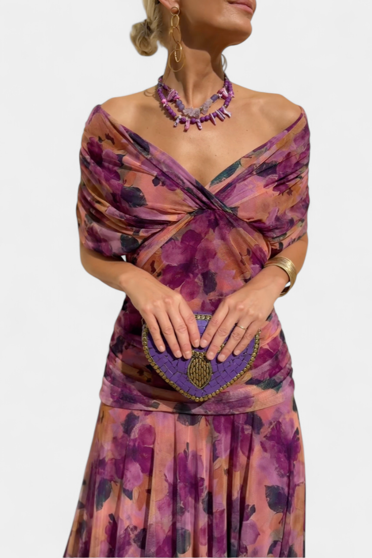 Elegant Pleated Maxi Dress