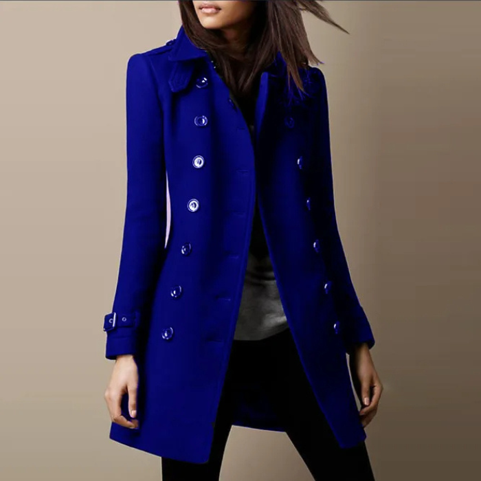Women's Double Breasted Midi Winter Coat