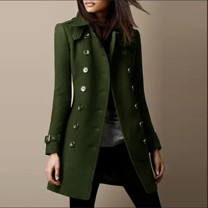Women's Double Breasted Midi Winter Coat