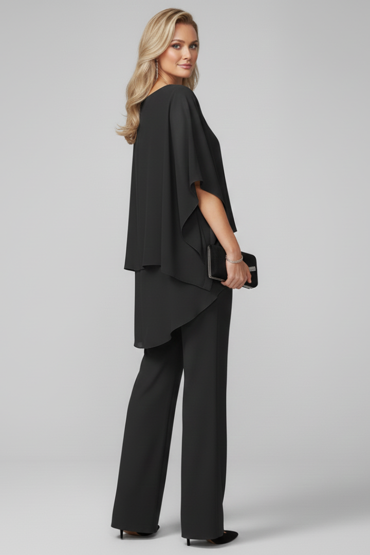 Women's Off-Shoulder Top and Wide-Leg Trousers Set