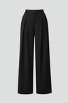 High Rise Wide Leg Trousers with Front Pleats