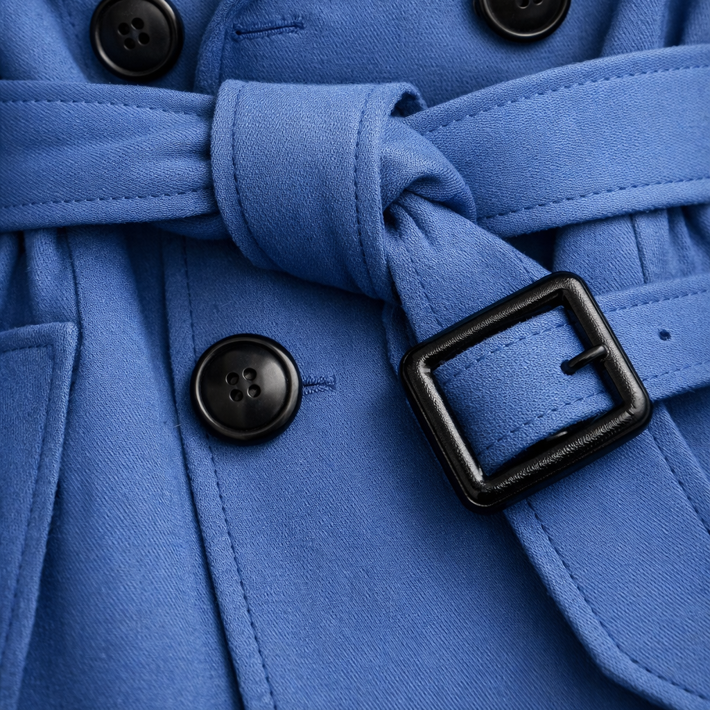 Women's Belted Tailored Long Trench Coat