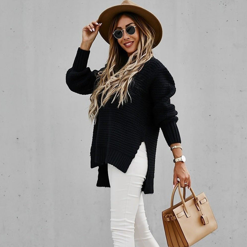 Women's Chunky Knit Turtleneck Jumper