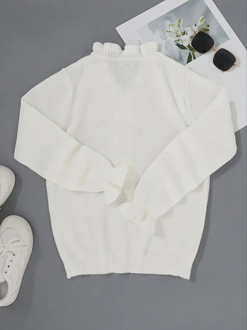 Women's Ruffle Detail Knit Jumper