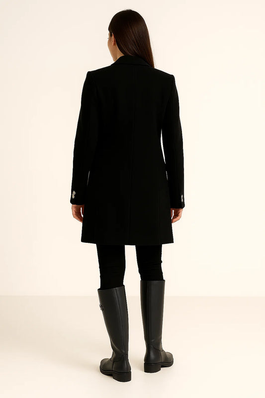 Coat – Long Fit – Tailored Shape – Double-Breasted – Lapel Collar