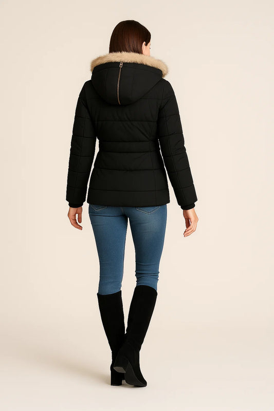 Slim Fit Hooded Puffer Jacket – Women's Winter Coat – Warm & Stylish Outerwear