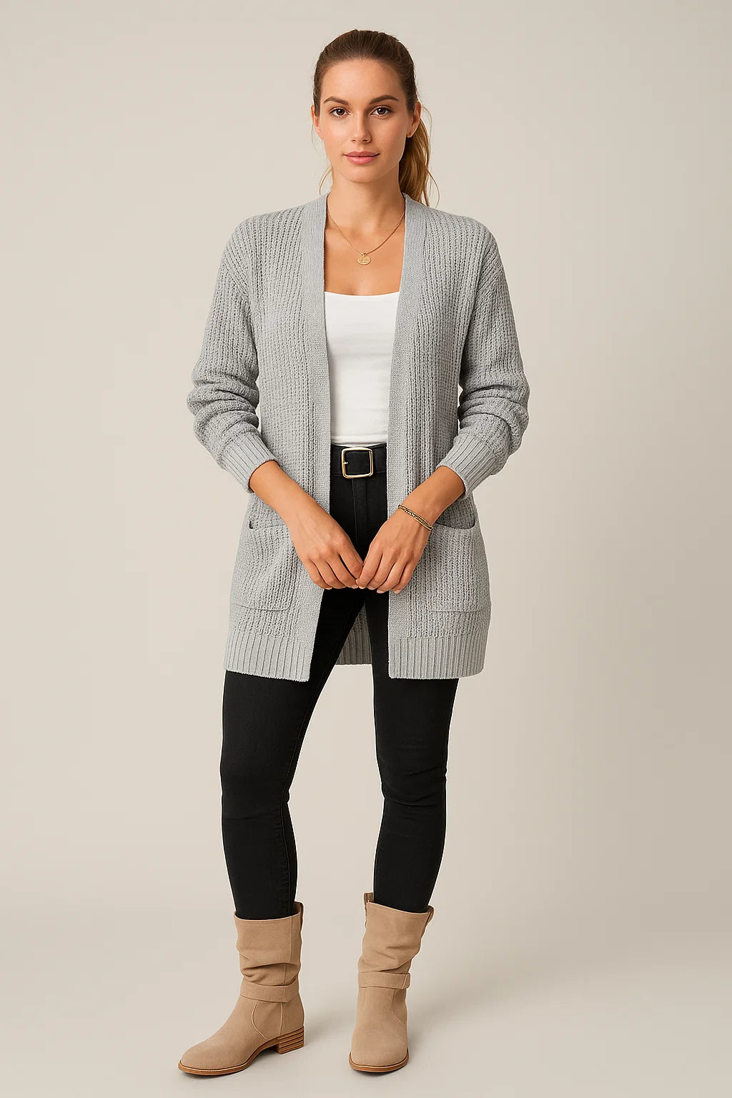 Cardigan Long Sleeve Button Down Classic