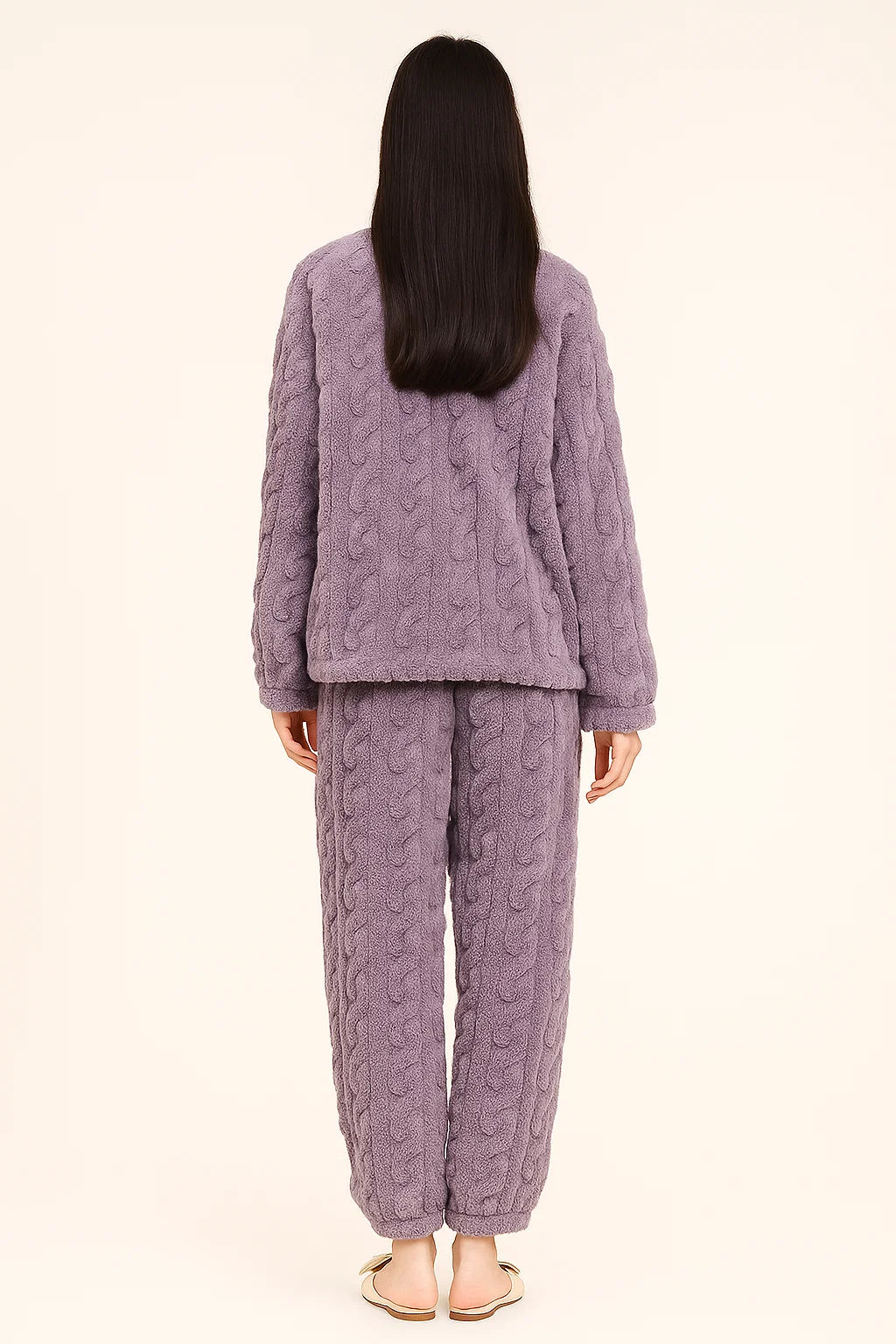 2-Piece Pyjama Set – Pullover Top & Trousers – Relaxed Fit – Loungewear for Women