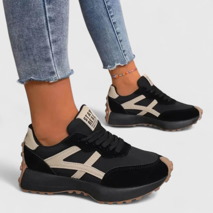 Women's Contrast Panel Chunky Sole Trainers