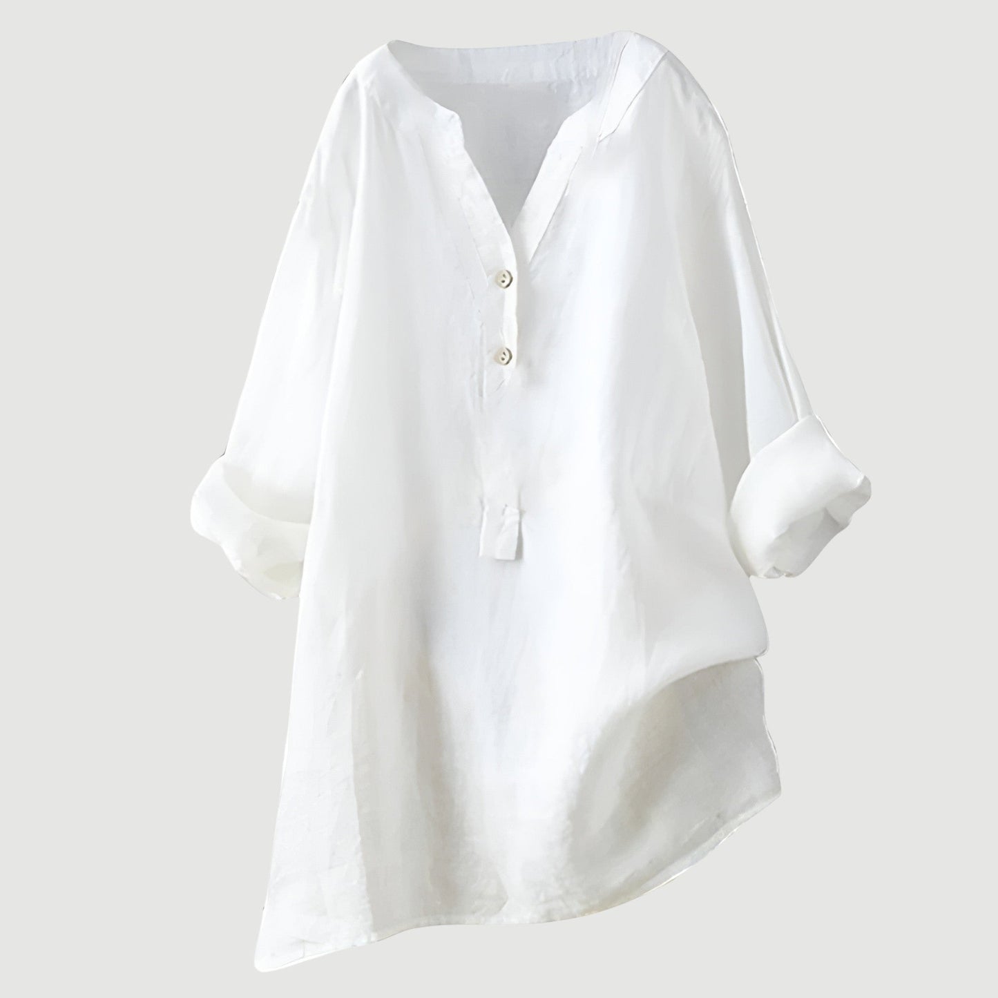 V Neck Button-Down Shirt