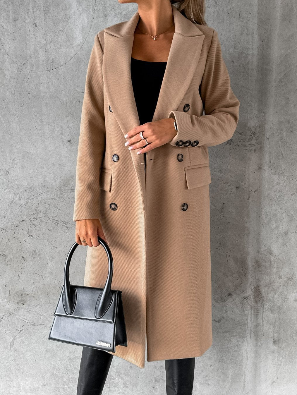 Women's Double Breasted Tailored Longline Coat
