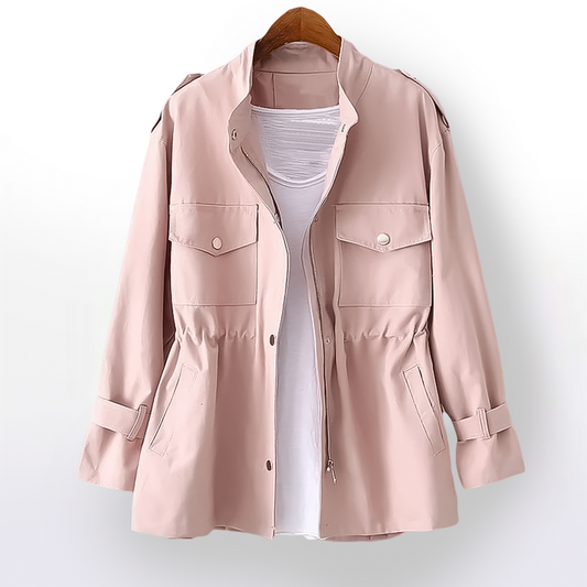 Women's Cargo Style Drawstring Waist Jacket