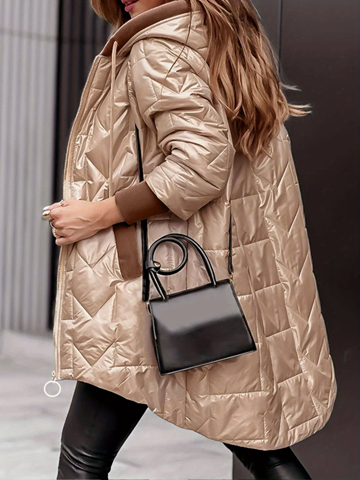 Women's Longline Quilted Puffer Coat