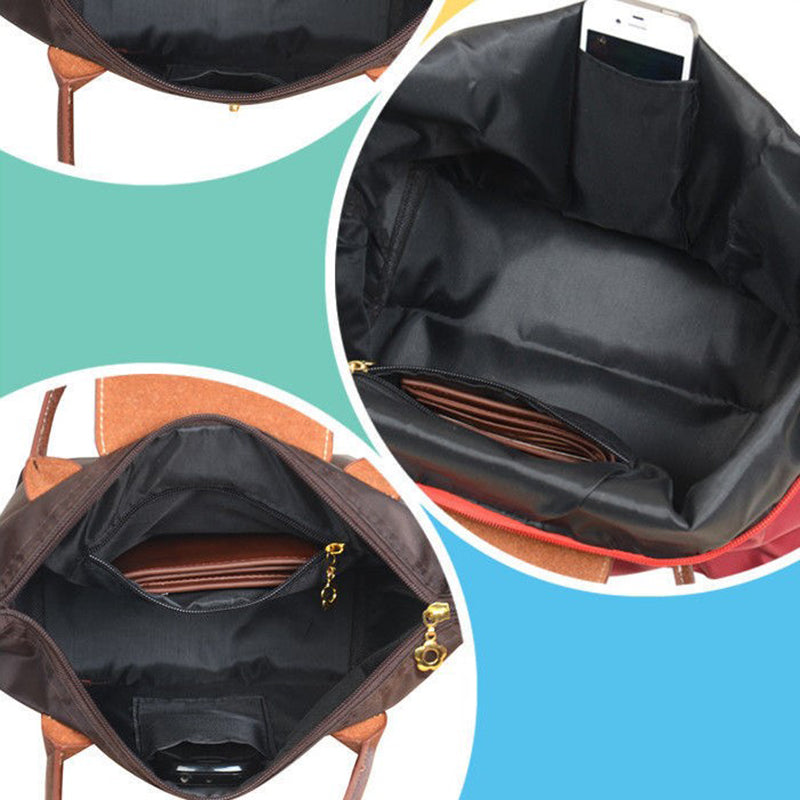 Classic Large Tote Bag With Contrast Handles