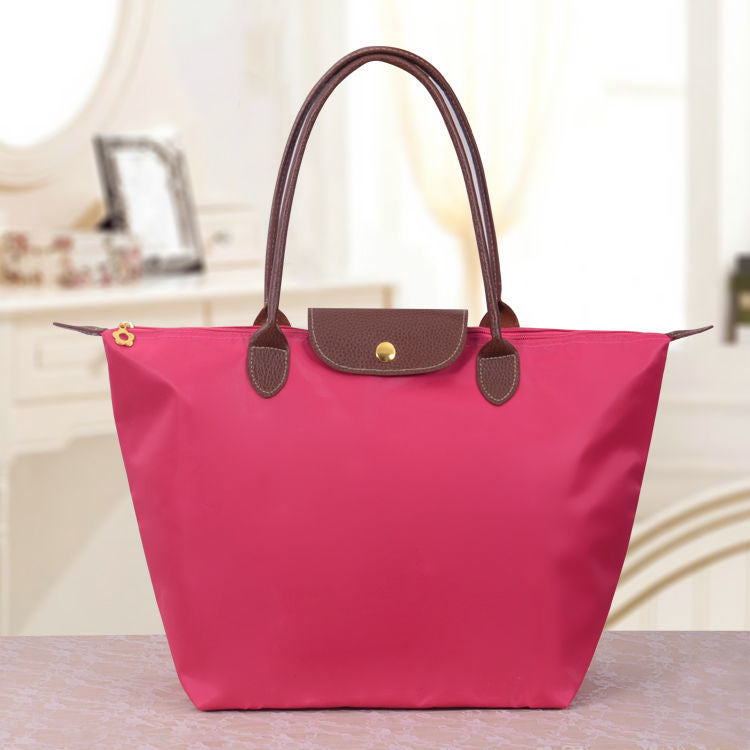 Classic Large Tote Bag With Contrast Handles