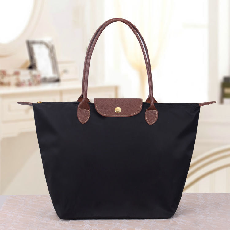 Classic Large Tote Bag With Contrast Handles
