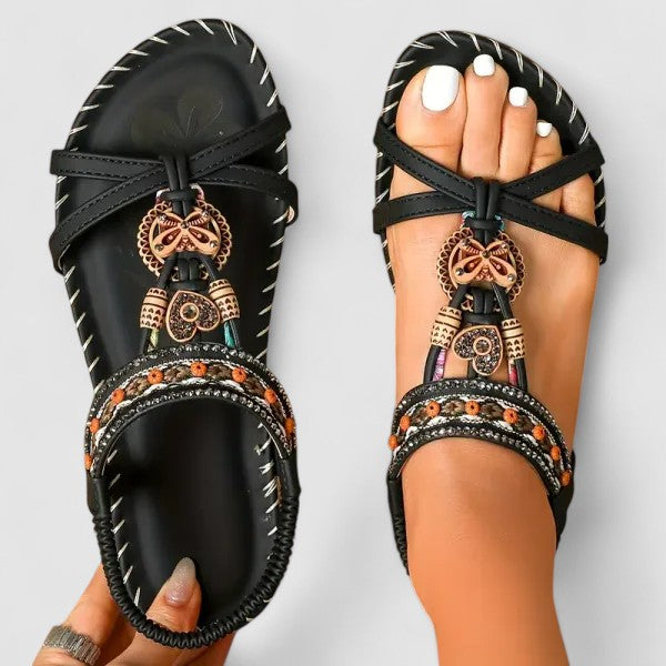 Open Toe Sandals With Secure Heel Cap
