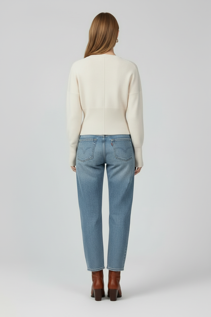 Button Front Knit Cardigan with Round Neck Shape