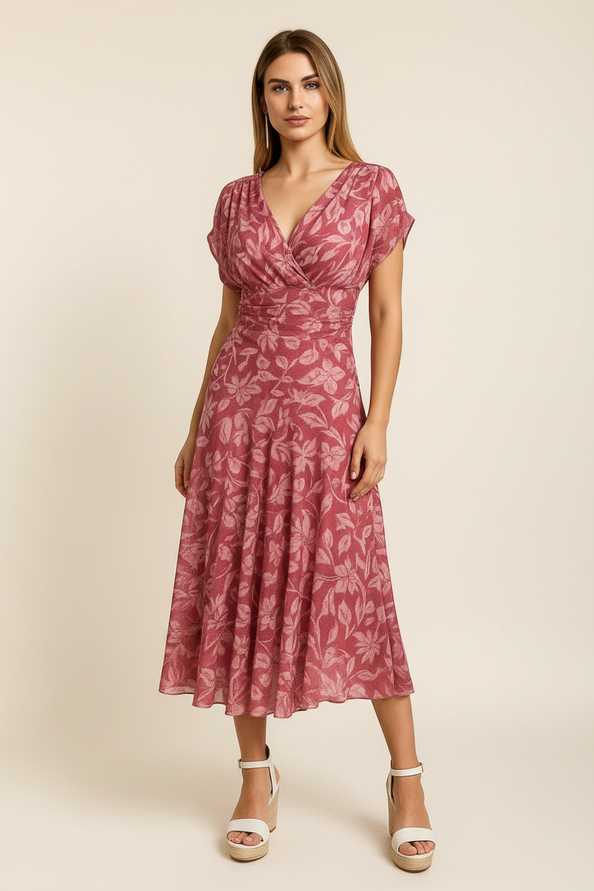 Fluid Elegance Dress with Structured Silhouette
