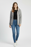 Women’s Hooded Jacket with Lined Interior and Zip Front